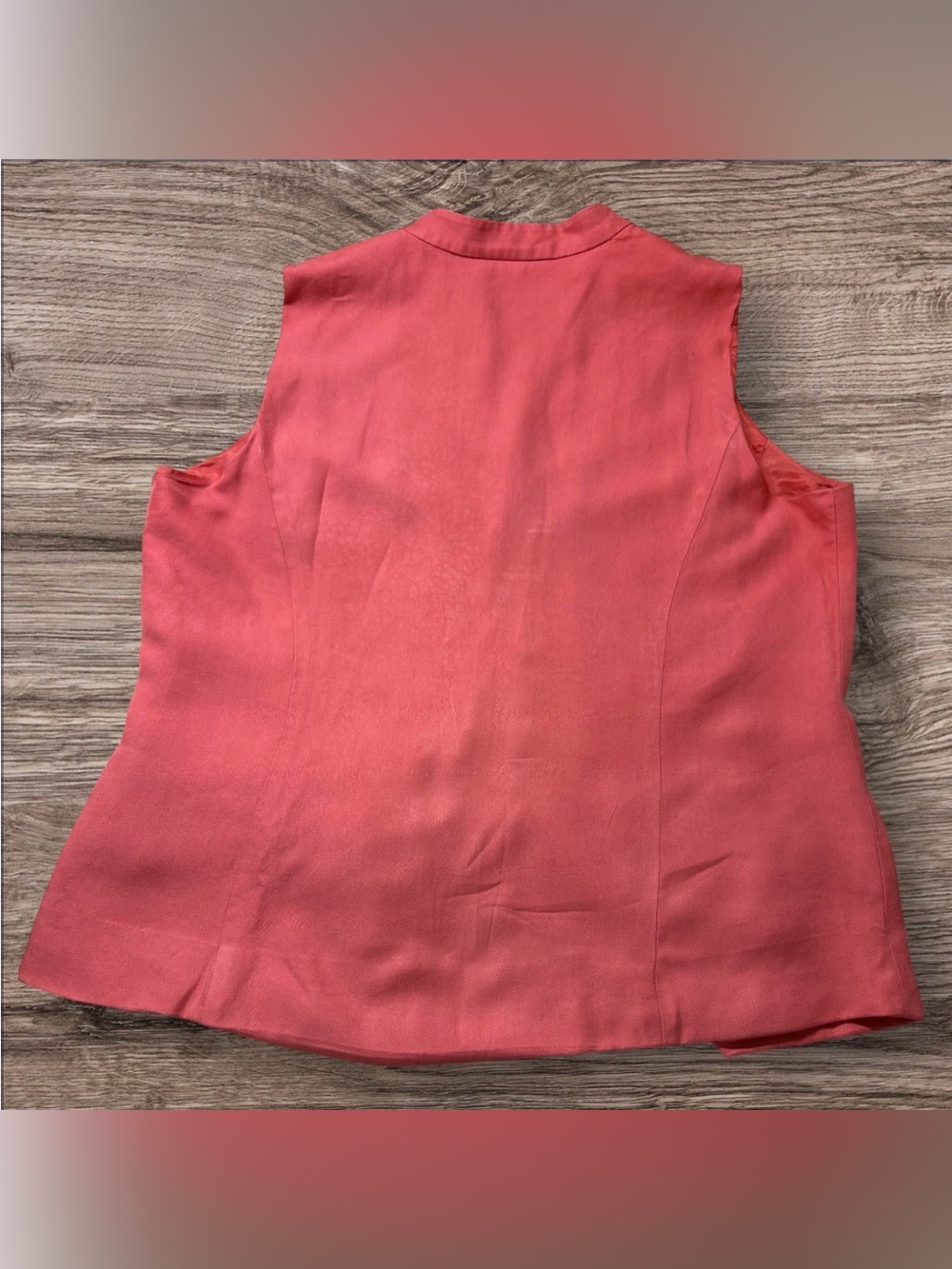 Charter Club Orange Sleeveless Button-Front Vest - Picture 3 of 9